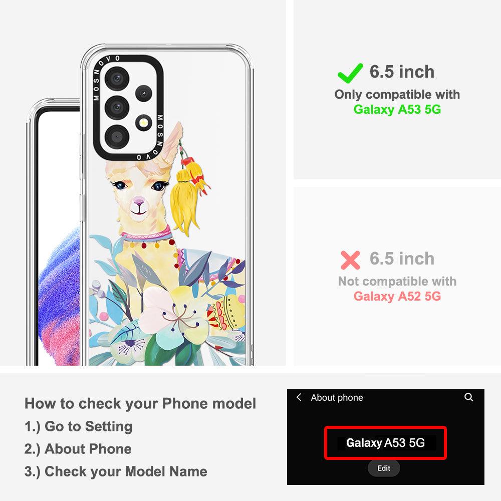 Boho Llama Phone Case - Samsung Galaxy A53 Case - MOSNOVO