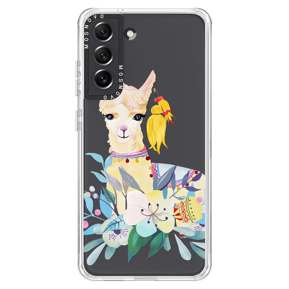 Boho Llama Phone Case - Samsung Galaxy S21 FE Case - MOSNOVO