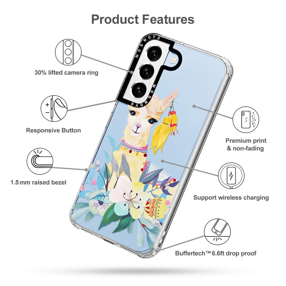 Boho Llama Phone Case - Samsung Galaxy S22 Plus Case - MOSNOVO