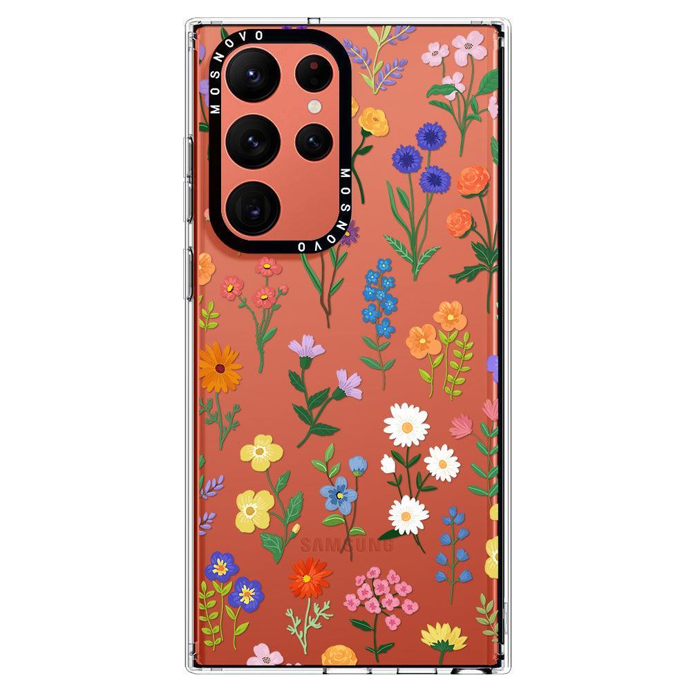 Botanical Floral Phone Case - Samsung Galaxy S22 Ultra Case - MOSNOVO