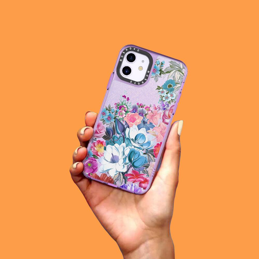 Brilliant Garden Glitter Phone Case - iPhone 11 Case - MOSNOVO