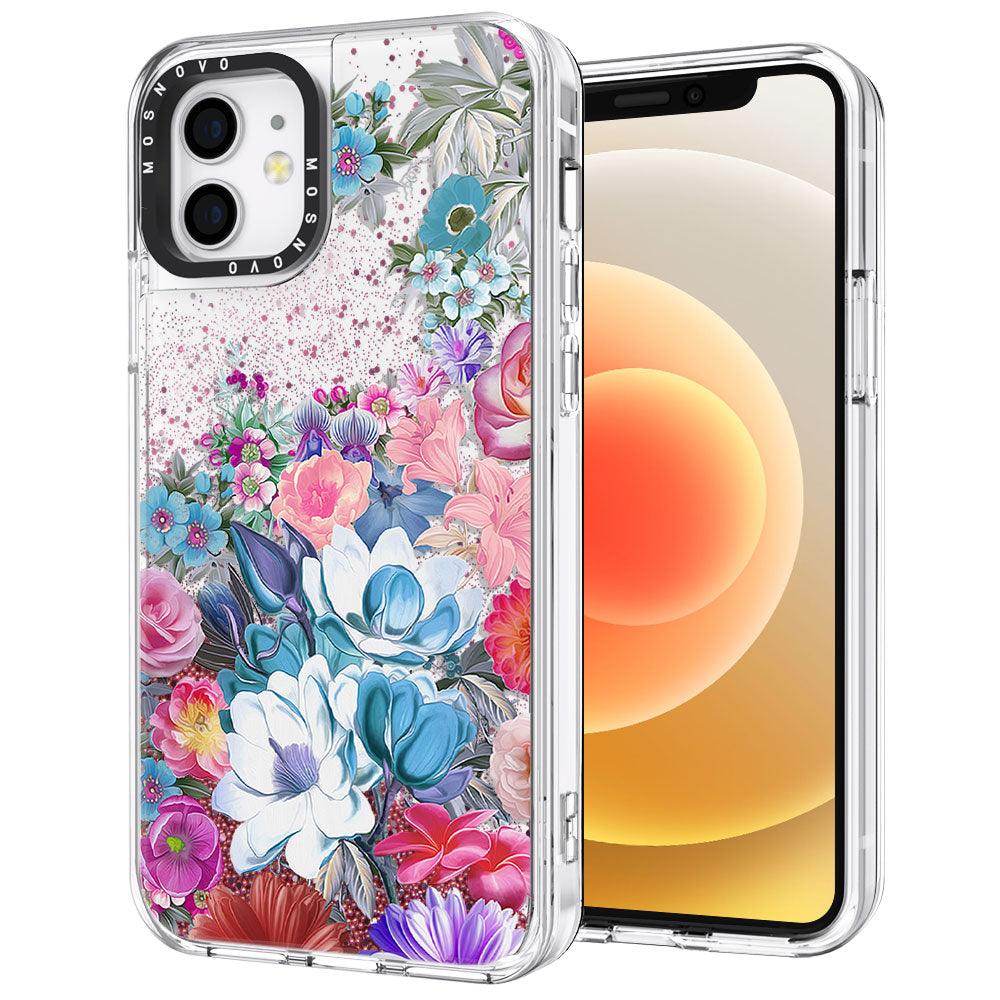Brilliant Garden Glitter Phone Case - iPhone 12 Mini Case - MOSNOVO