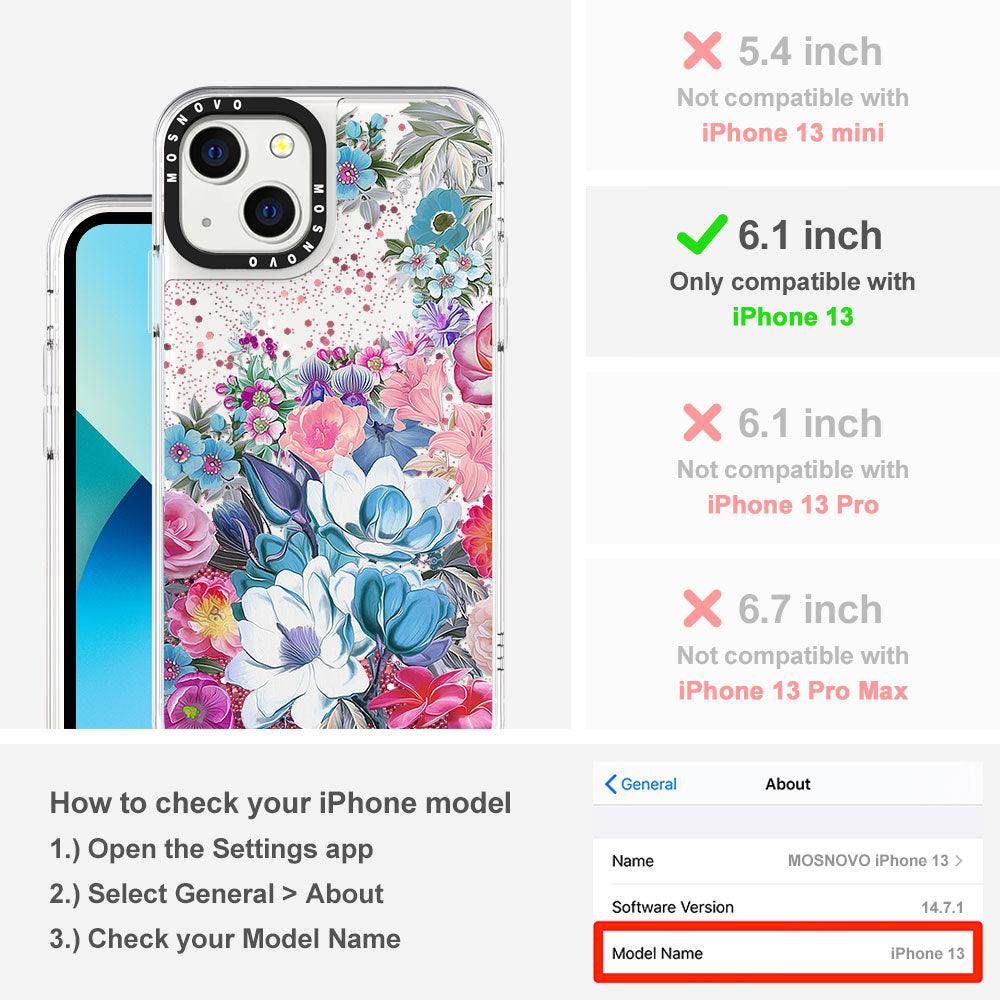 Brilliant Garden Glitter Phone Case - iPhone 13 Case - MOSNOVO