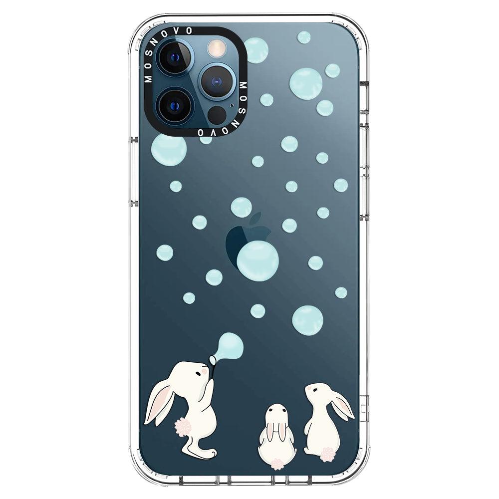 Bunny Blow Bubble Phone Case - iPhone 12 Pro Case - MOSNOVO