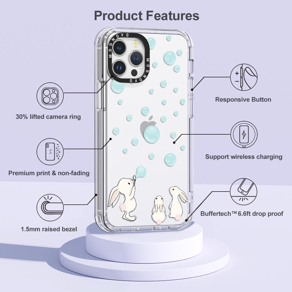 Bunny Blow Bubble Phone Case - iPhone 12 Pro Case - MOSNOVO
