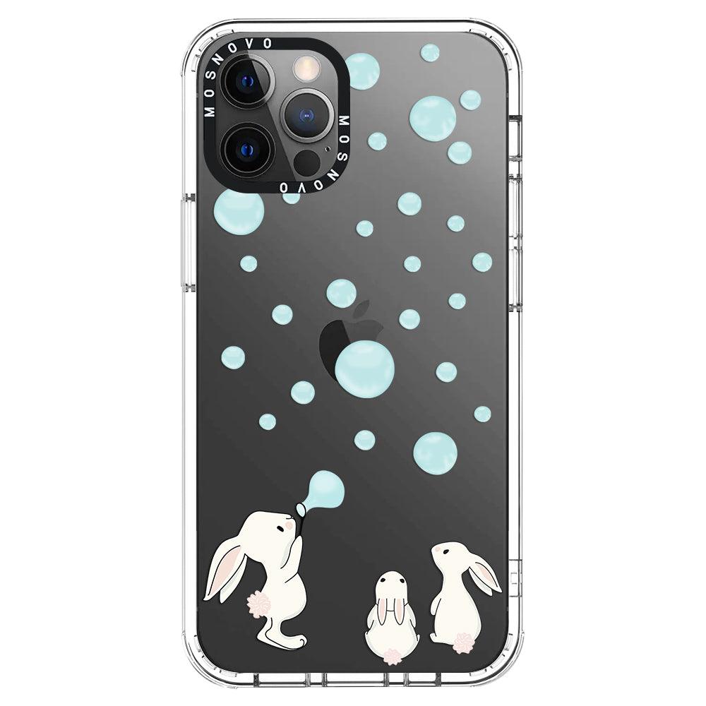 Bunny Blow Bubble Phone Case - iPhone 12 Pro Max Case - MOSNOVO