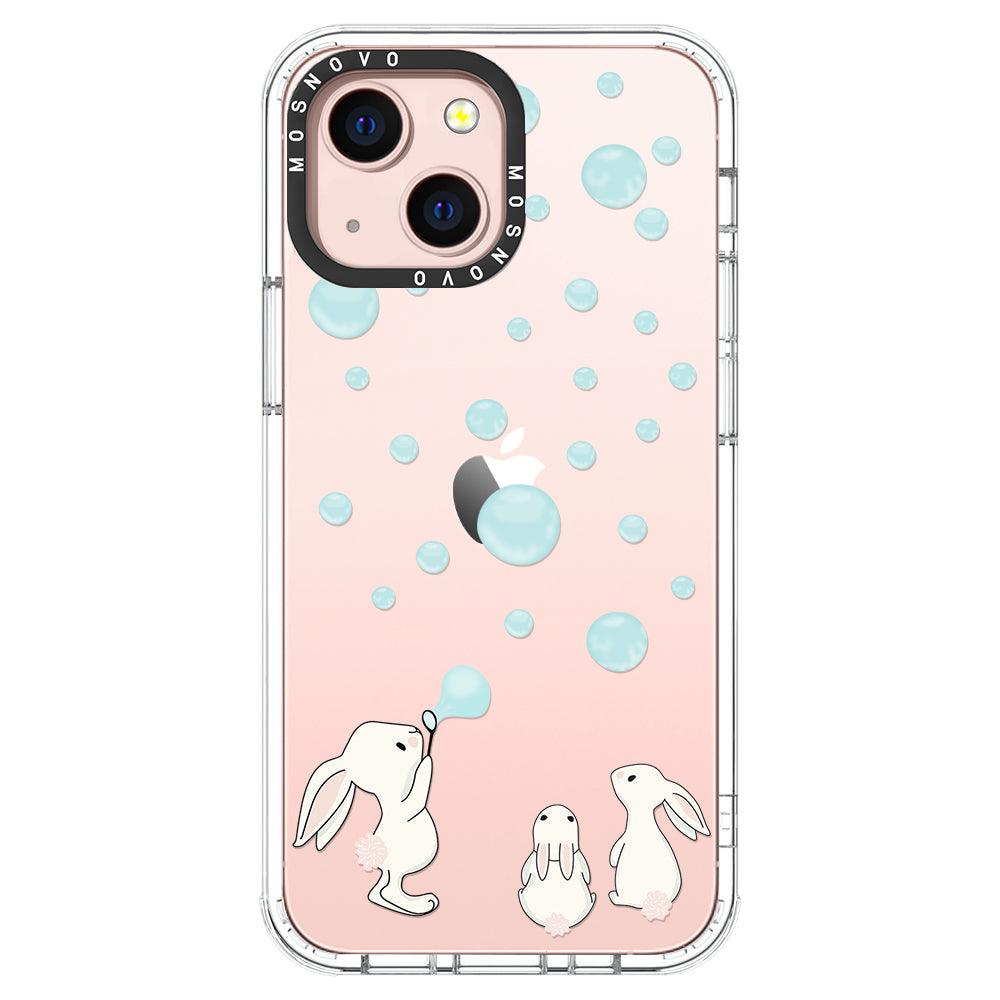 Bunny Blow Bubble Phone Case - iPhone 13 Case - MOSNOVO