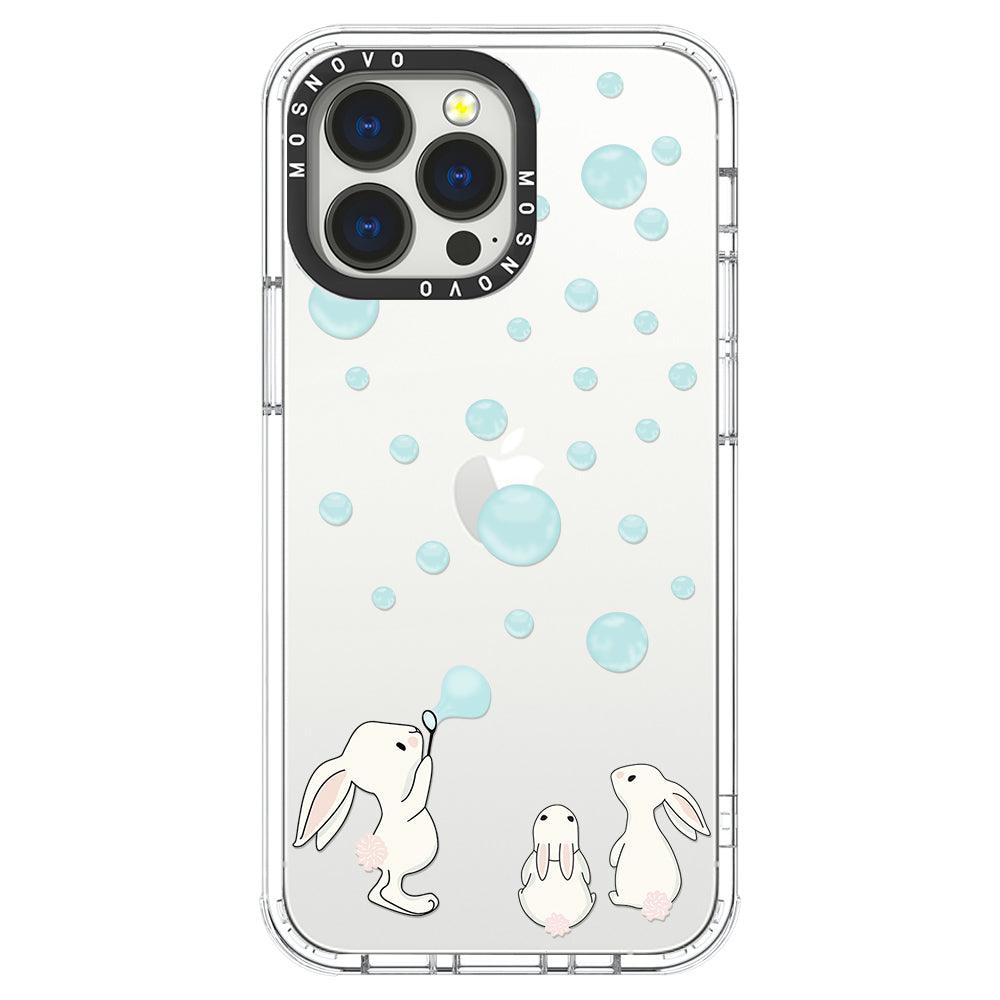 Bunny Blow Bubble Phone Case - iPhone 13 Pro Case - MOSNOVO