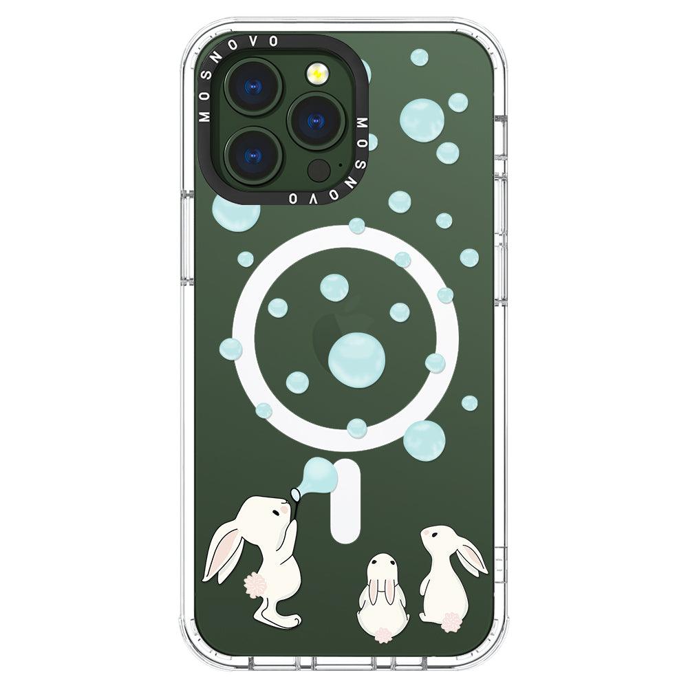 Bunny Blow Bubble Phone Case - iPhone 13 Pro Case - MOSNOVO