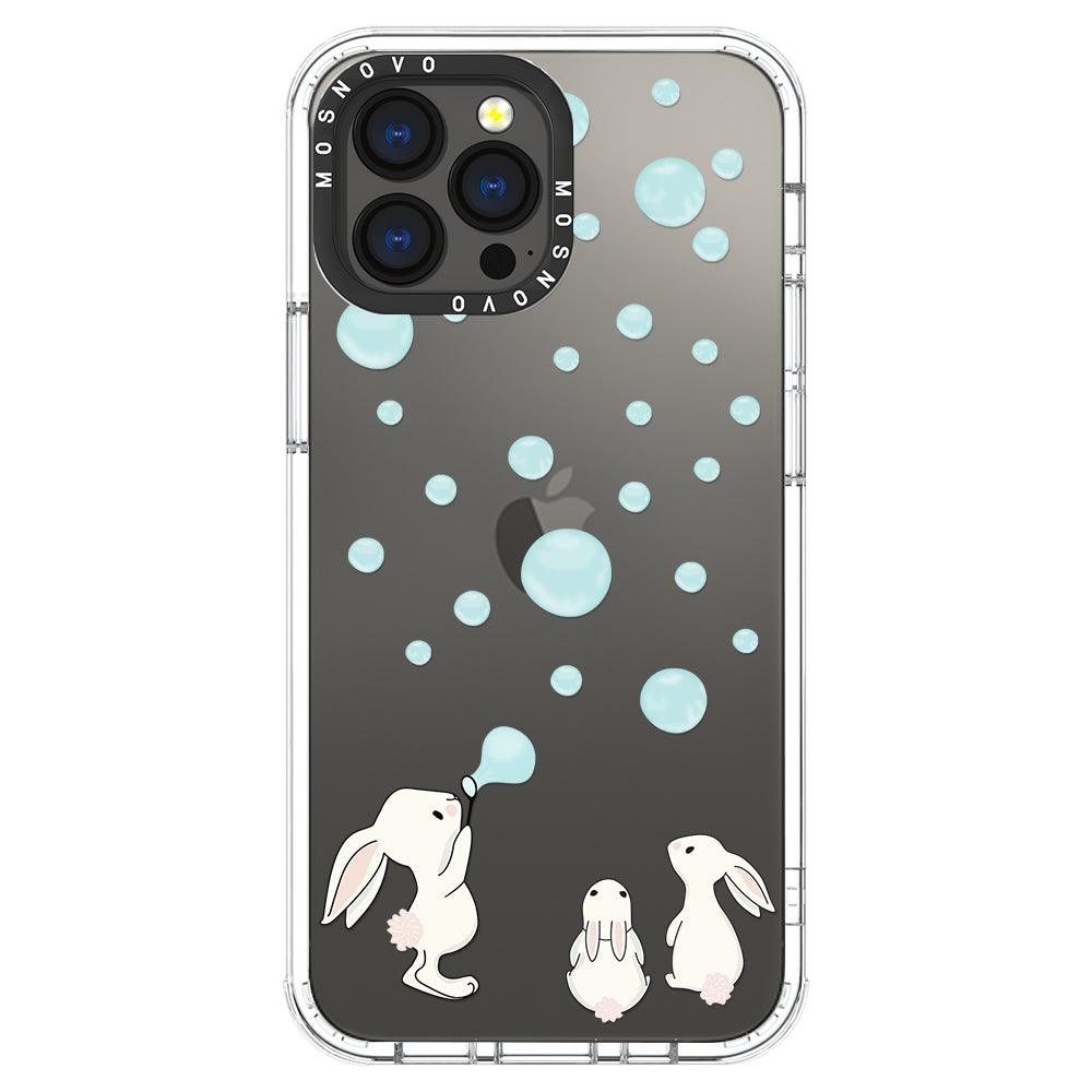 Bunny Blow Bubble Phone Case - iPhone 13 Pro Max Case - MOSNOVO