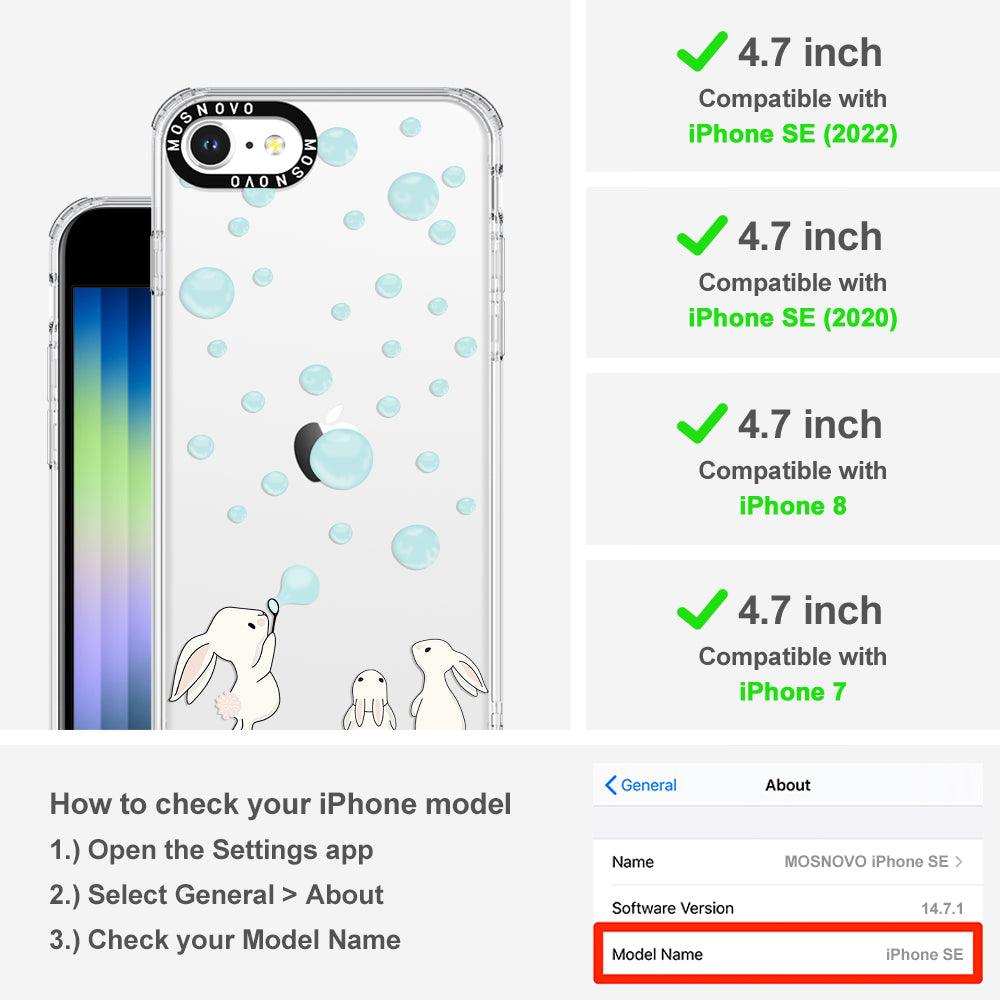 Bunny Blow Bubble Phone Case - iPhone SE 2022 Case - MOSNOVO