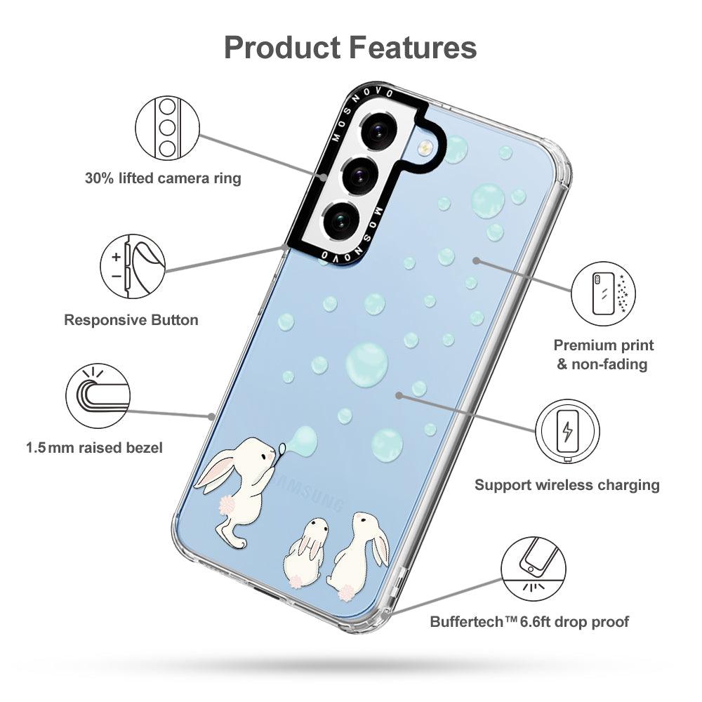Bunny Blow Bubble Phone Case - Samsung Galaxy S22 Case - MOSNOVO
