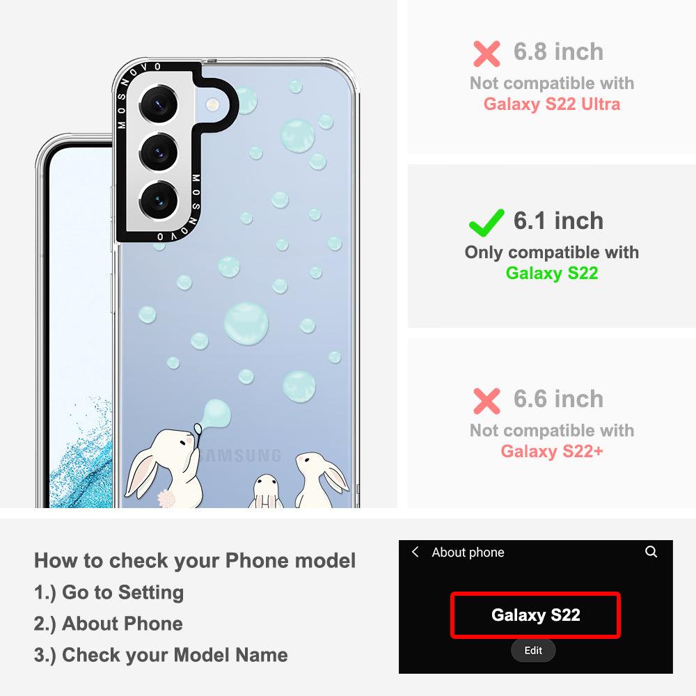 Bunny Blow Bubble Phone Case - Samsung Galaxy S22 Case - MOSNOVO