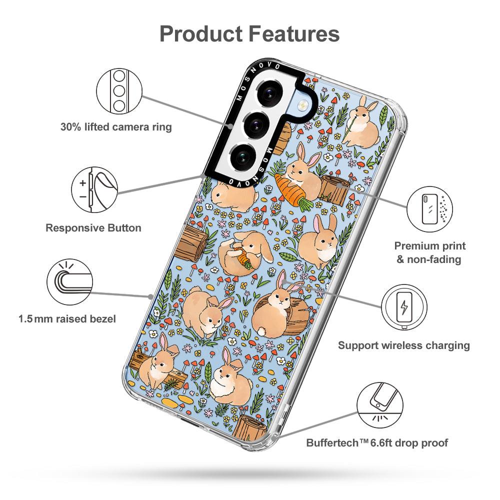 Bunny Garden Phone Case - Samsung Galaxy S22 Plus Case - MOSNOVO
