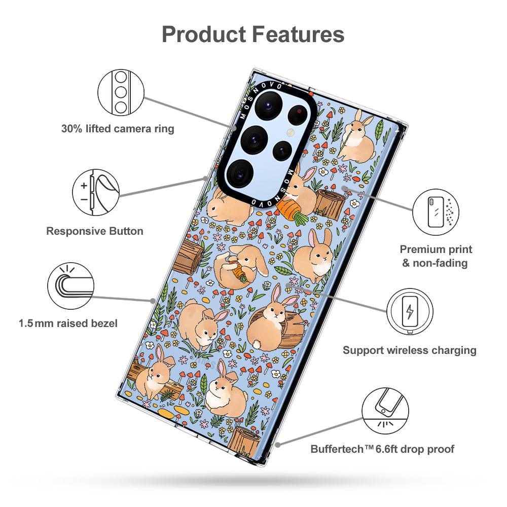 Bunny Garden Phone Case - Samsung Galaxy S22 Ultra Case - MOSNOVO