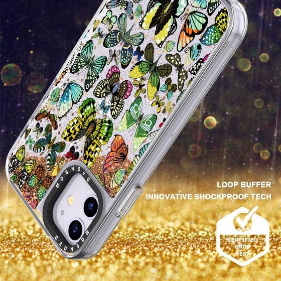Butterflies Glitter Phone Case - iPhone 11 Case - MOSNOVO