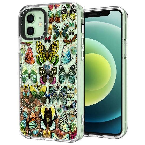 Butterflies Glitter Phone Case - iPhone 12 Case - MOSNOVO