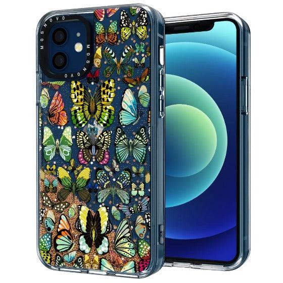 Butterflies Glitter Phone Case - iPhone 12 Case - MOSNOVO