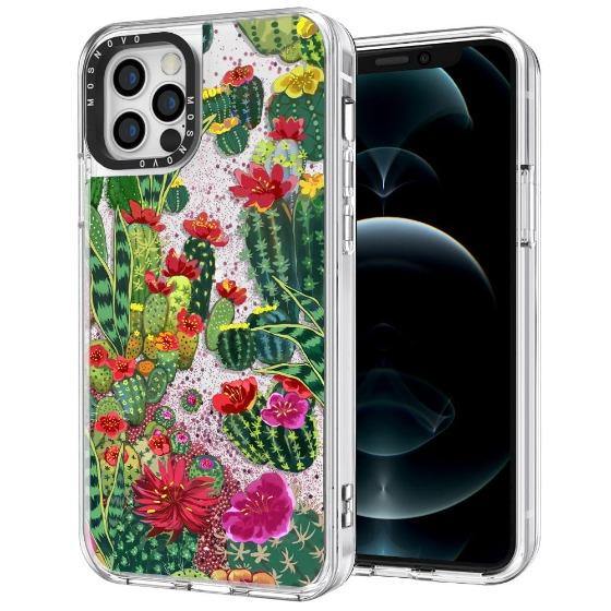 Cactus Botany Glitter Phone Case - iPhone 12 Pro Case - MOSNOVO
