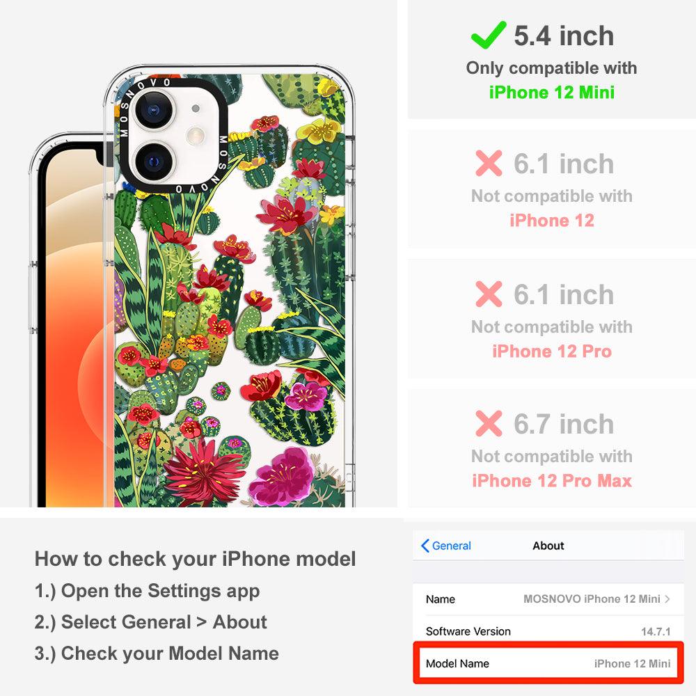 Cactus Garden Phone Case - iPhone 12 Mini Case - MOSNOVO