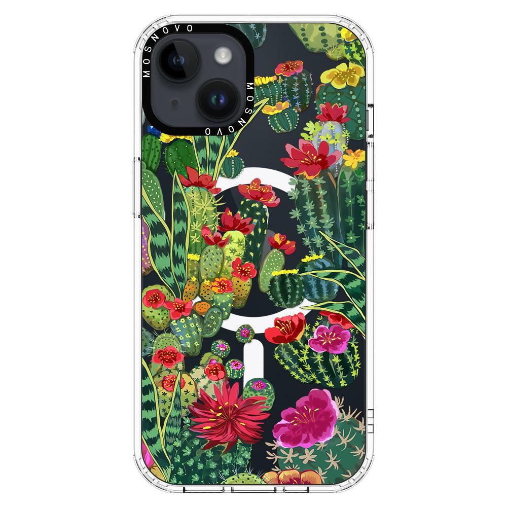 Cactus Garden Phone Case - iPhone 14 Plus Case - MOSNOVO