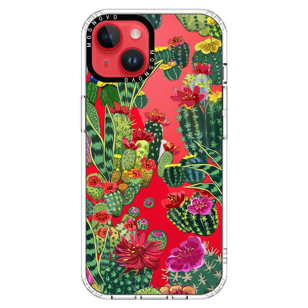 Cactus Garden Phone Case - iPhone 14 Plus Case - MOSNOVO