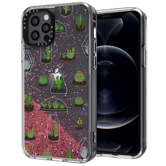Cactus Plant Glitter Phone Case - iPhone 12 Pro Case - MOSNOVO