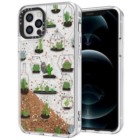 Cactus Plant Glitter Phone Case - iPhone 12 Pro Case - MOSNOVO