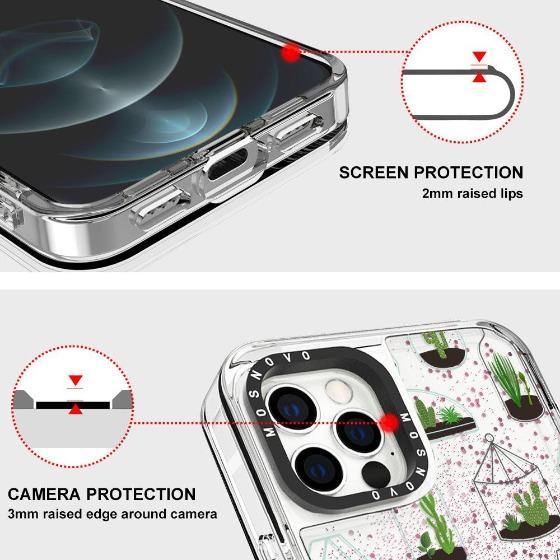 Cactus Plant Glitter Phone Case - iPhone 12 Pro Max Case - MOSNOVO