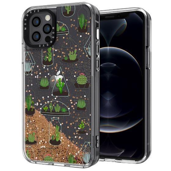 Cactus Plant Glitter Phone Case - iPhone 12 Pro Max Case - MOSNOVO