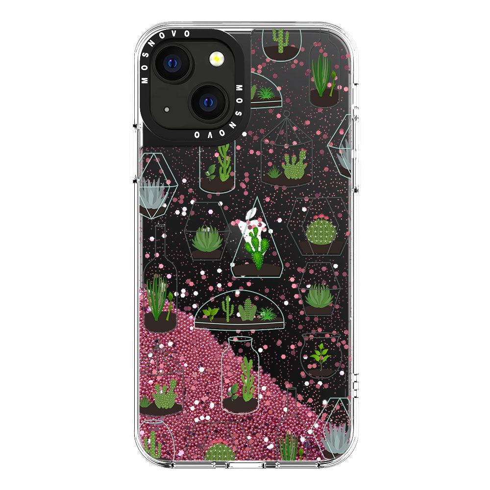 Cactus Plant Glitter Phone Case - iPhone 13 Case - MOSNOVO