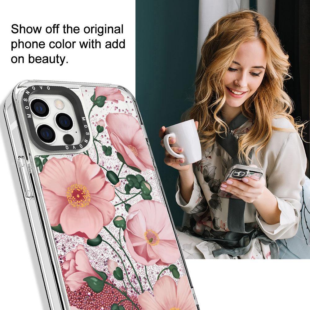 Calandrinia Glitter Phone Case - iPhone 12 Pro Case - MOSNOVO