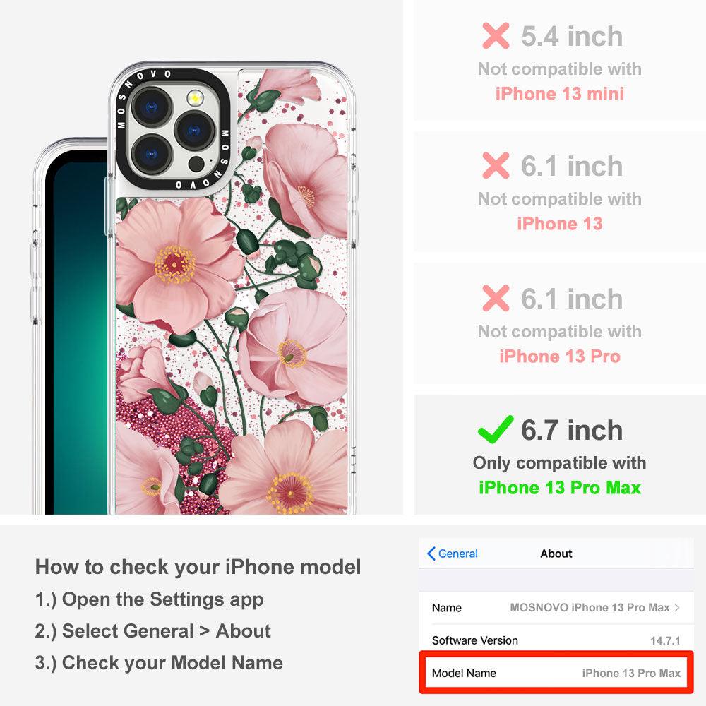 Calandrinia Glitter Phone Case - iPhone 13 Pro Max Case - MOSNOVO
