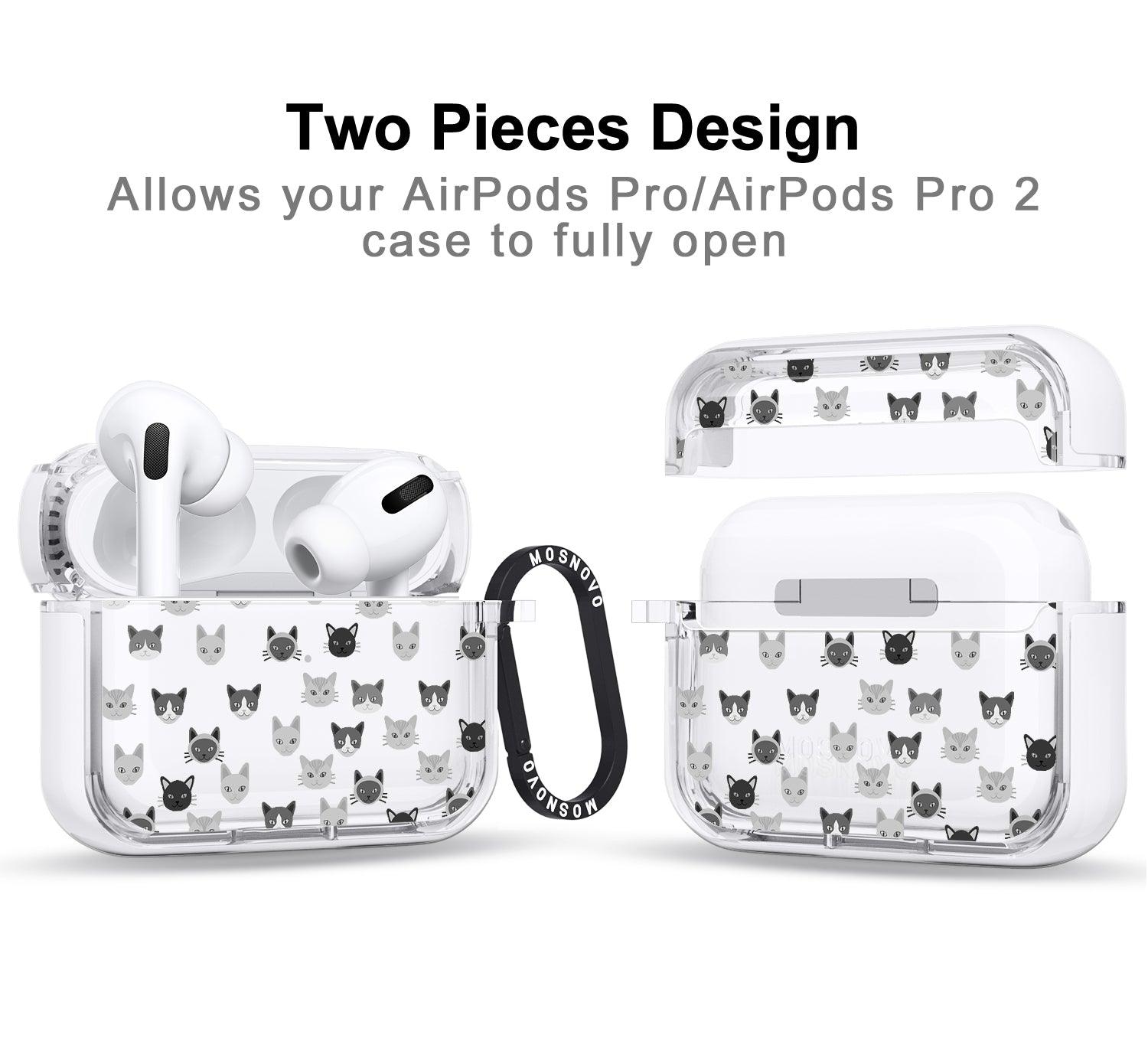 Cats Head AirPods Pro 2 Case (2nd Generation) - MOSNOVO