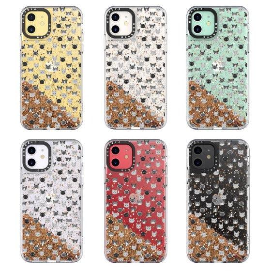 Cats Head Glitter Phone Case - iPhone 11 Case - MOSNOVO