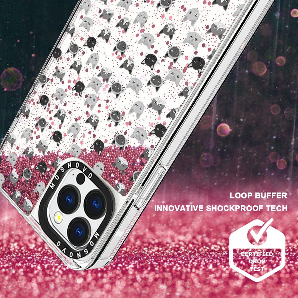 Cats Head Glitter Phone Case - iPhone 13 Pro Case - MOSNOVO