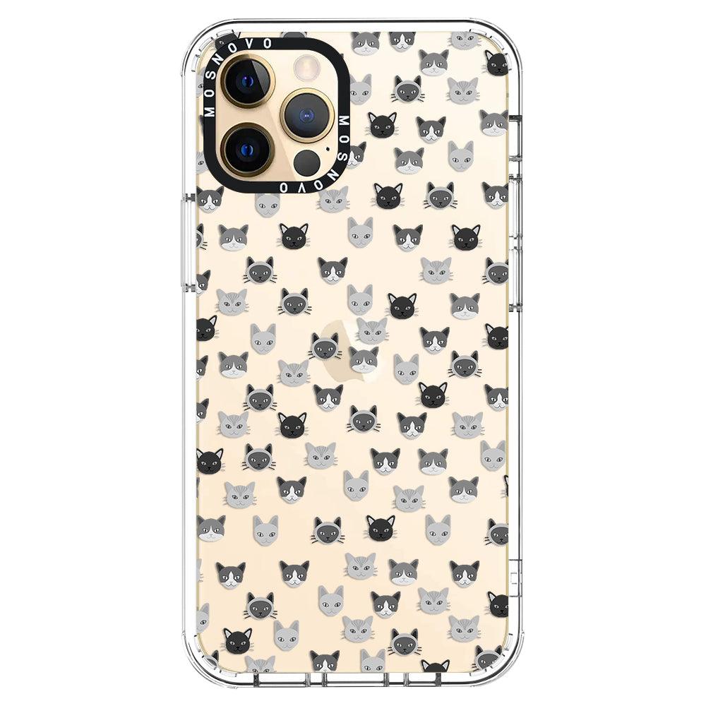 Cats Head Phone Case - iPhone 12 Pro Case - MOSNOVO