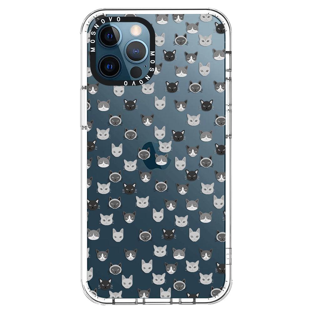 Cats Head Phone Case - iPhone 12 Pro Max Case - MOSNOVO