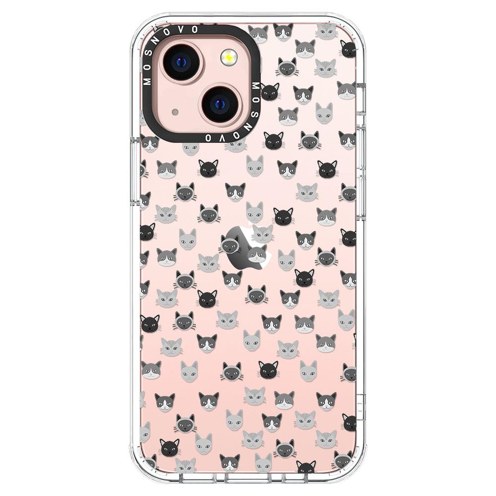 Cats Head Phone Case - iPhone 13 Case - MOSNOVO