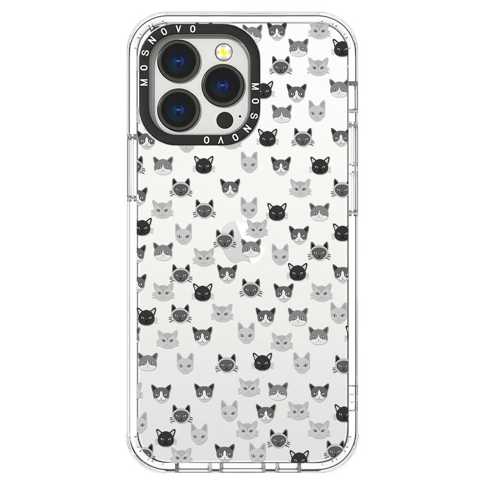 Cats Head Phone Case - iPhone 13 Pro Case - MOSNOVO