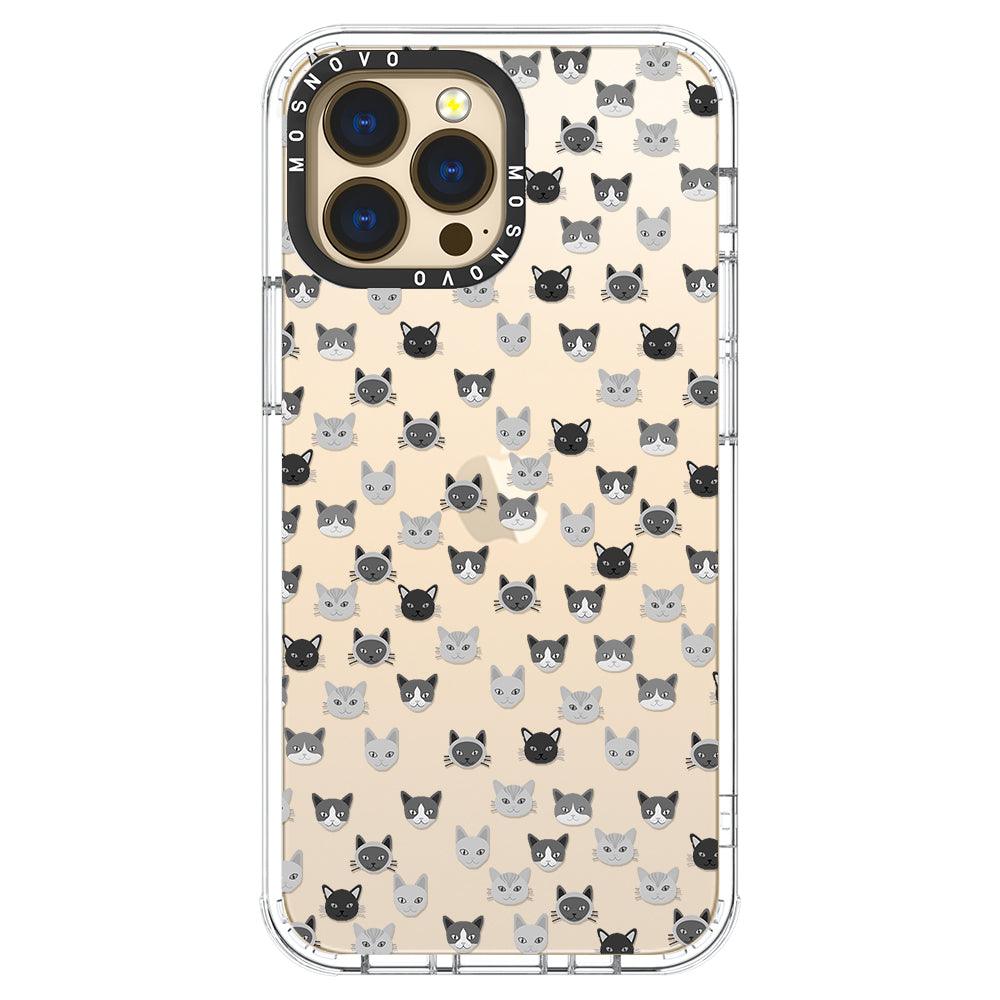 Cats Head Phone Case - iPhone 13 Pro Max Case - MOSNOVO