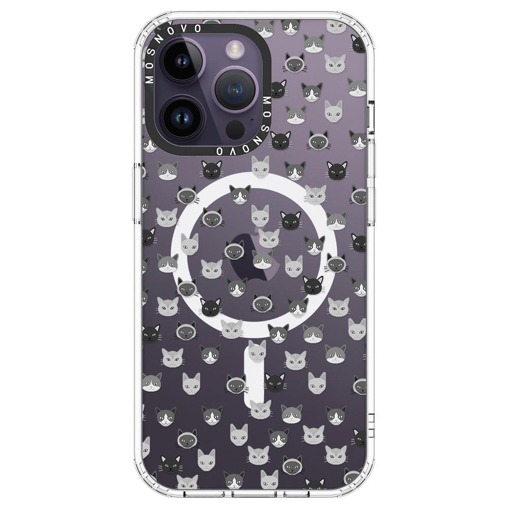 Cats Head Phone Case - iPhone 14 Pro Max Case - MOSNOVO
