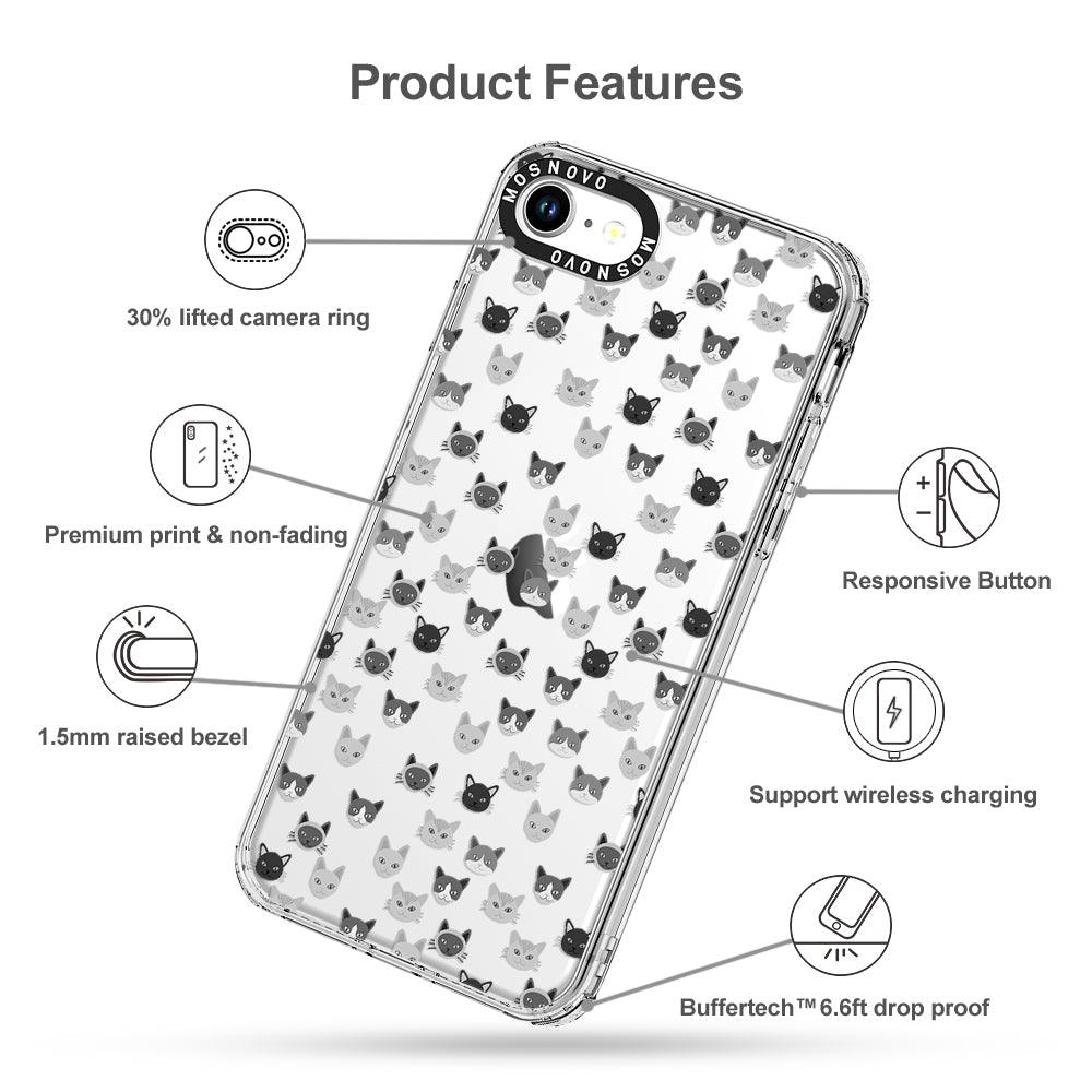 Cats Head Phone Case - iPhone 7 Case - MOSNOVO
