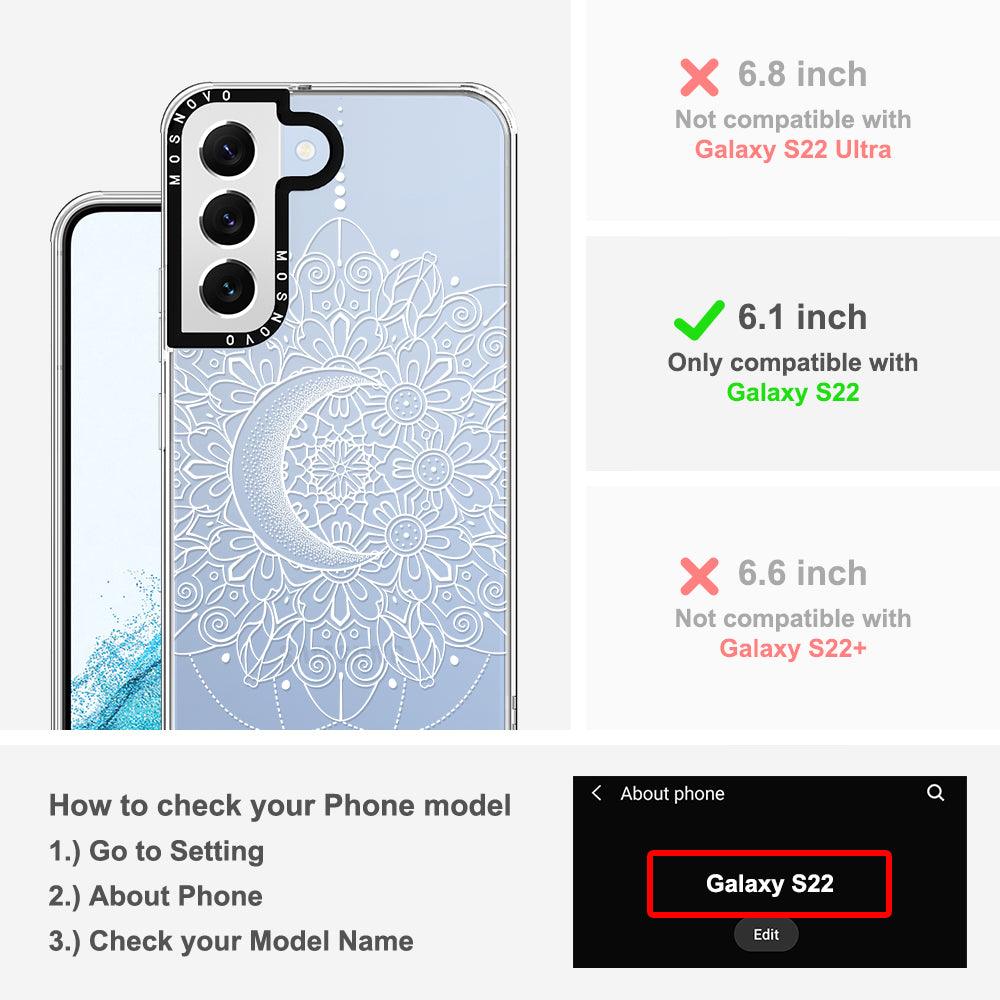 Celestial Moon Mandala Phone Case - Samsung Galaxy S22 Case - MOSNOVO