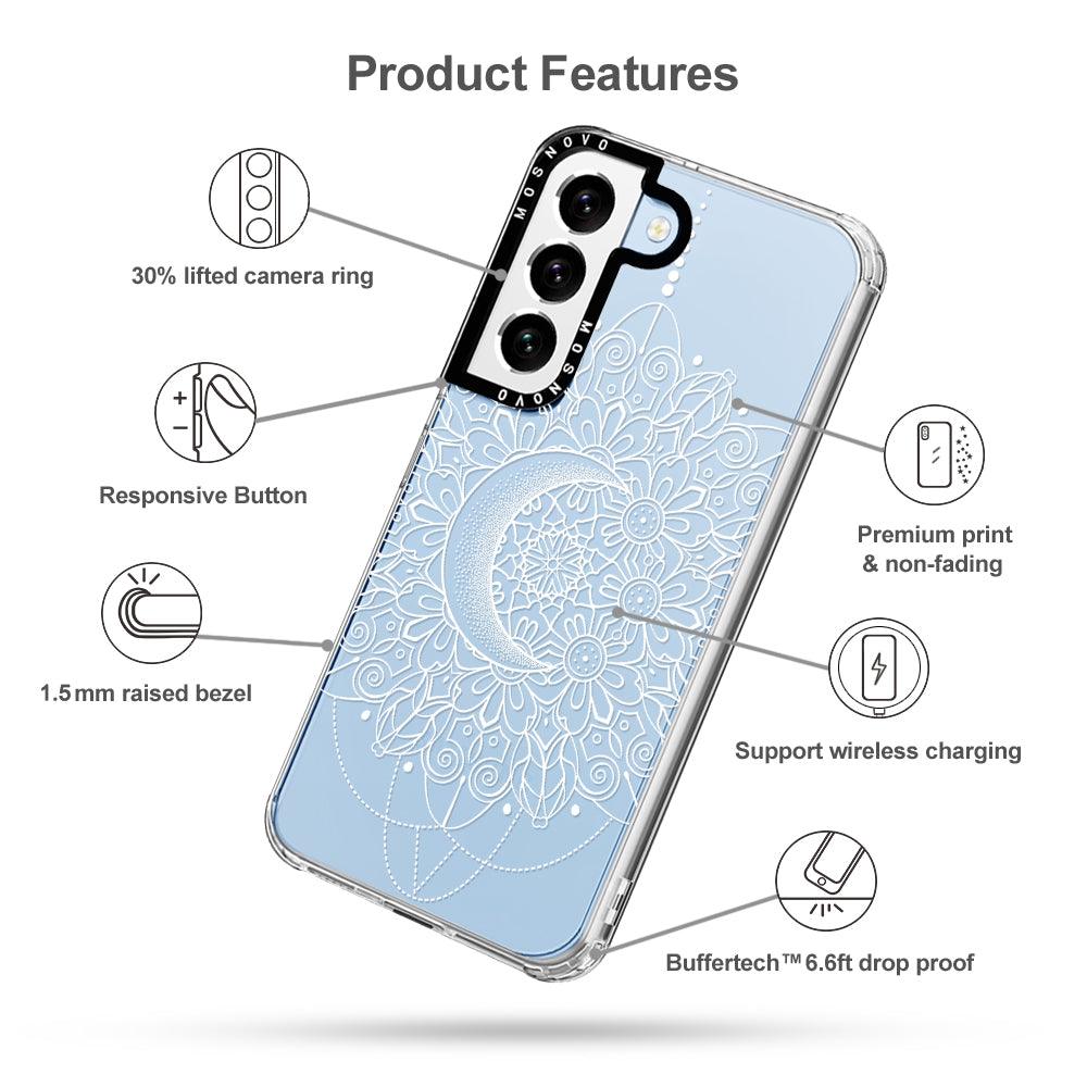 Celestial Moon Mandala Phone Case - Samsung Galaxy S22 Plus Case - MOSNOVO