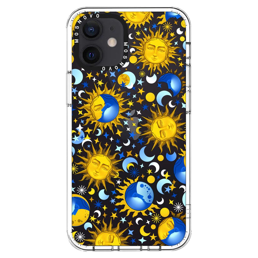 Celestial Sun Moon Phone Case - iPhone 12 Mini Case - MOSNOVO