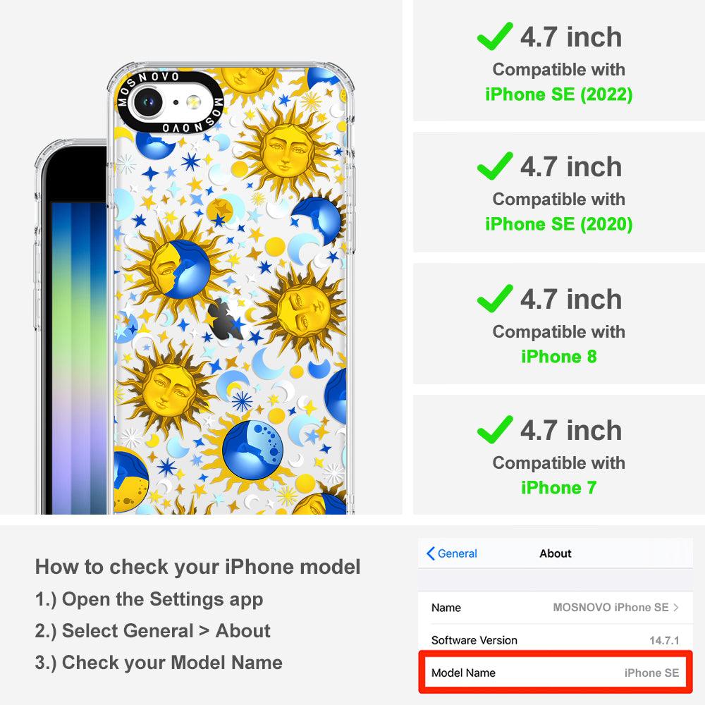 Sun and Moon Phone Case - iPhone SE 2022 Case - MOSNOVO