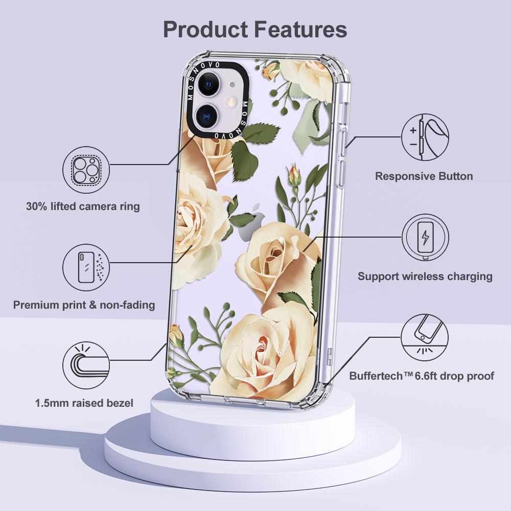Champagne Roses Phone Case - iPhone 11 Case - MOSNOVO