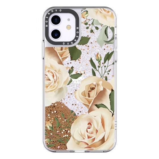 Champagne Roses Glitter Phone Case - iPhone 11 Case - MOSNOVO
