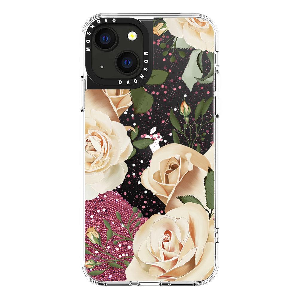 Champagne Roses Glitter Phone Case - iPhone 13 Case - MOSNOVO
